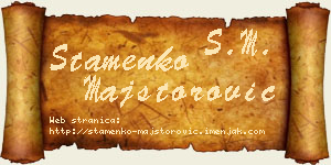 Stamenko Majstorović vizit kartica